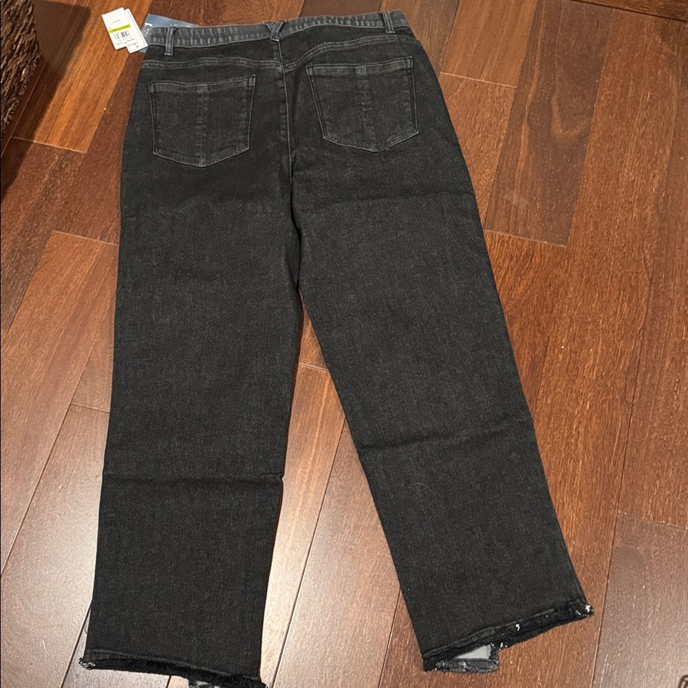 Democracy NWT Ab'solution High Waist Step Hem Ankle Jeans in gray and black - Picture 8 of 13